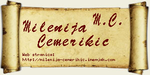 Milenija Čemerikić vizit kartica